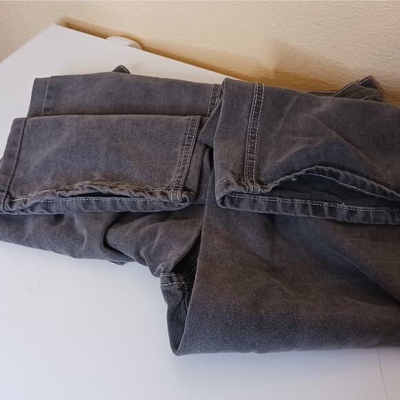 Unbranded Mens Jeans Gray Size 26x29 Painter Carpenter Bootcut Straight Denim - Picture 8 of 8